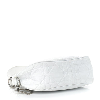 Christian Dior Lambskin Cannage Small Hobo White 4 of 18