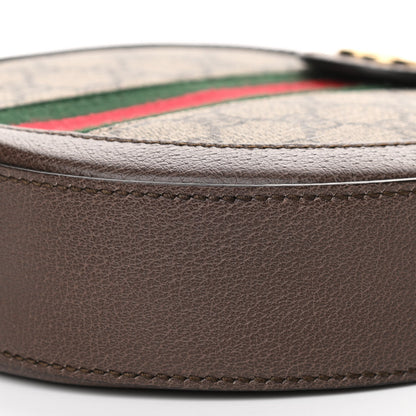 Gucci GG Supreme Monogram Web Mini Ophidia Round Shoulder Bag Brown 10 of 10