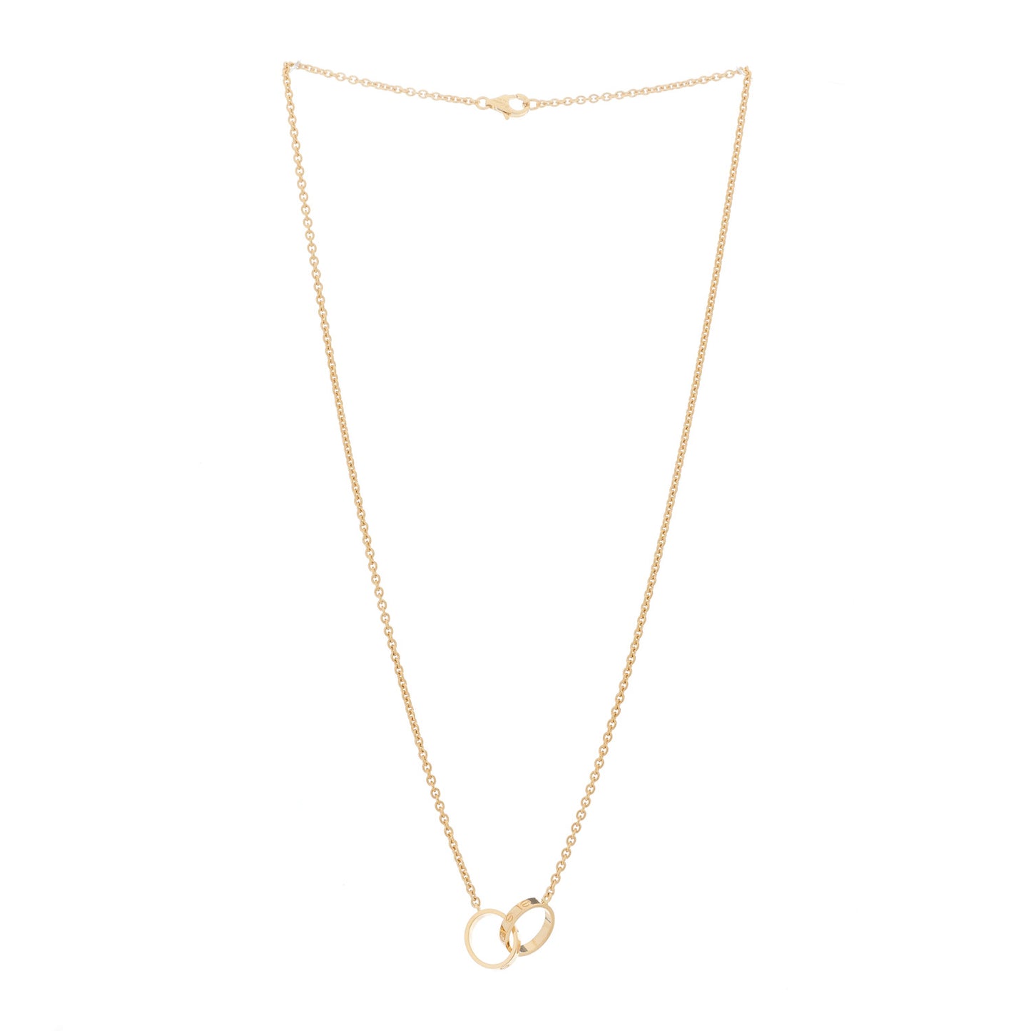 18K Yellow Gold Interlocking LOVE Necklace