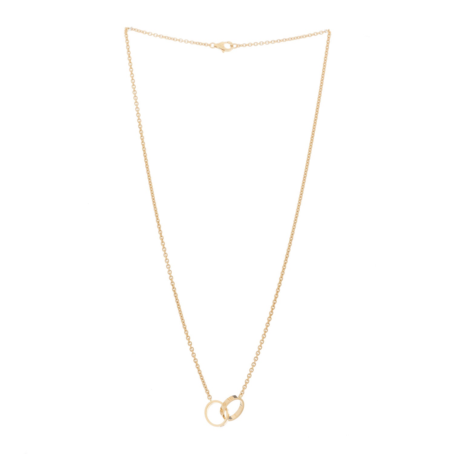 Cartier 18K Yellow Gold Interlocking LOVE Necklace 2 of 4