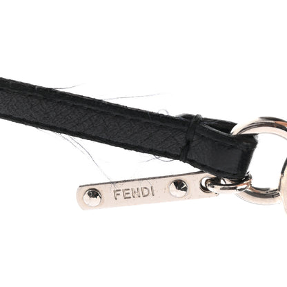 Fendi Fox Fur Shiny Nappa Bi-Color Super Karlito Pom Pom Bag Charm Moro Rosso Chiaro 3 of 5