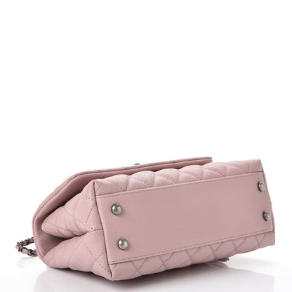 Chanel Caviar Quilted Mini Coco Handle Flap Pink 5 of 9