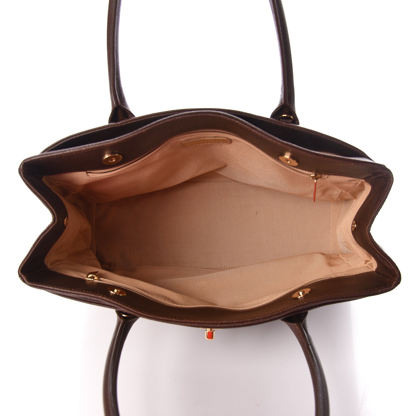 Calfskin Cerf Executive Shopper Tote Brown