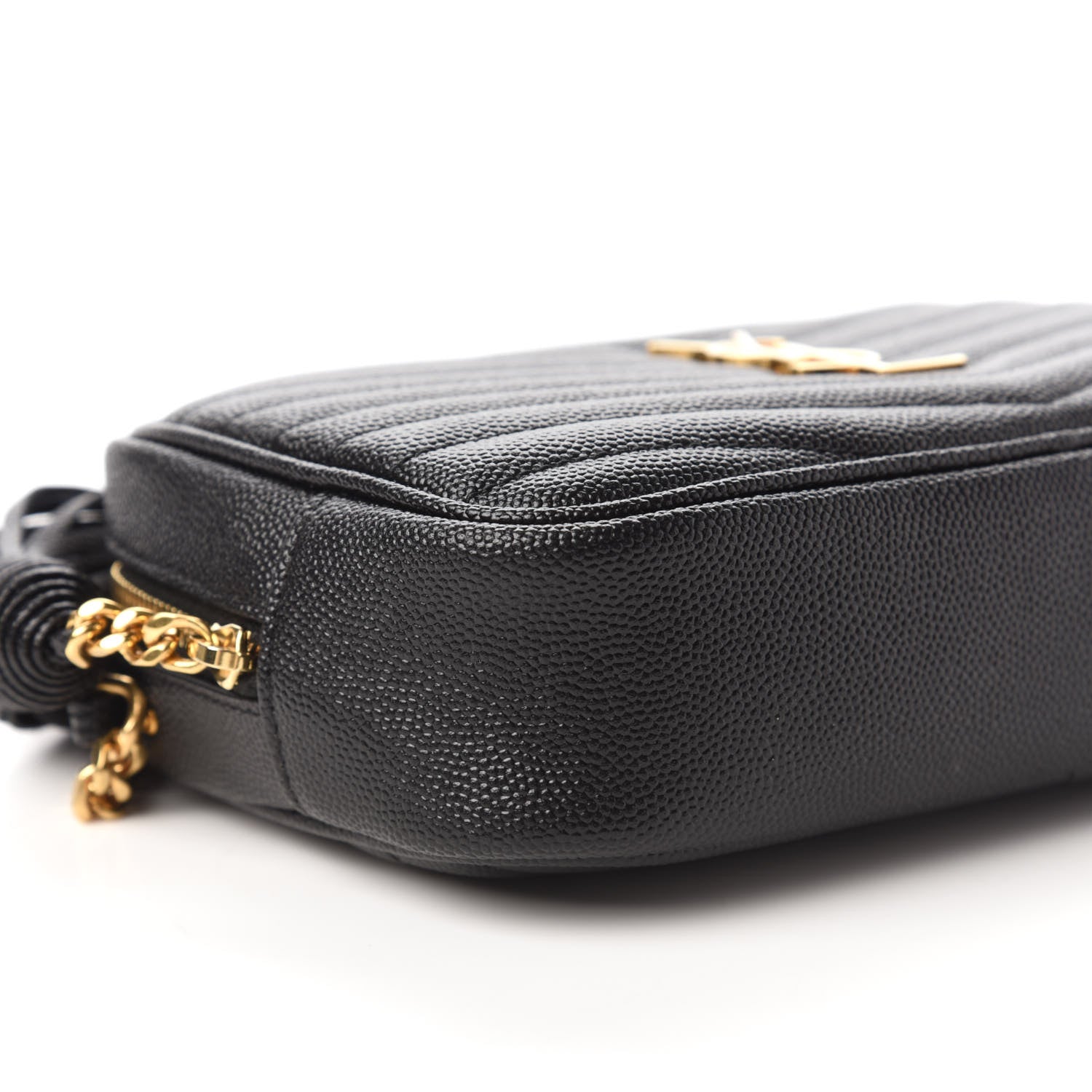 Saint Laurent Grain De Poudre Matelasse Monogram Mini Lou Camera Bag Black 6 of 10