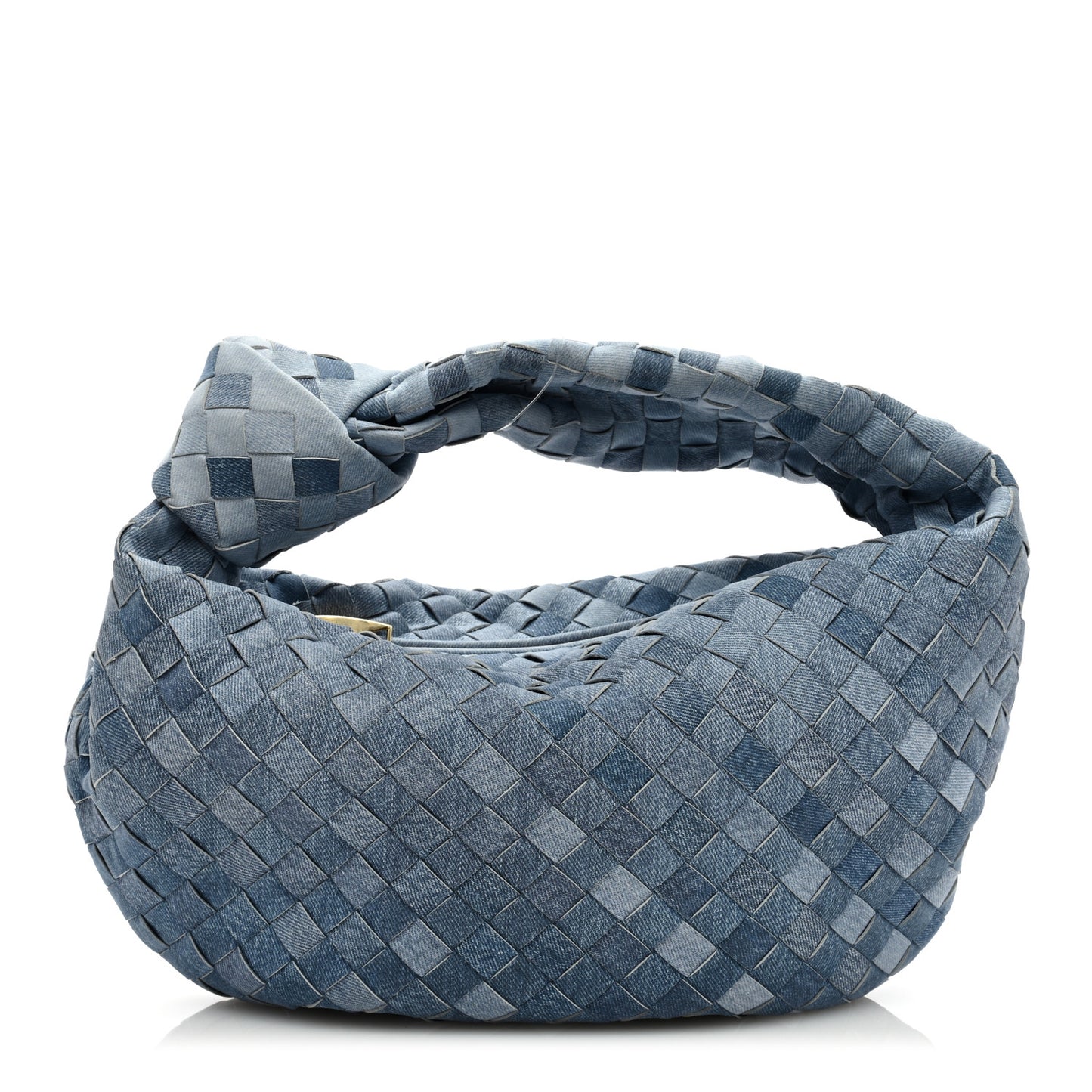 Nappa Denim Effect Intrecciato Teen Jodie Hobo Denim