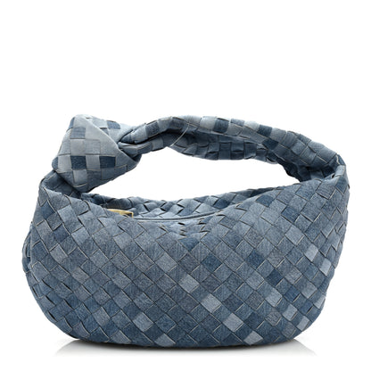 Bottega Veneta Nappa Denim Effect Intrecciato Teen Jodie Hobo Denim 1 of 9