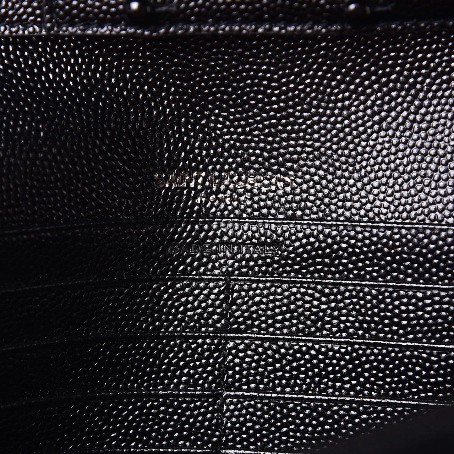 Grain De Poudre Matelasse Chevron Monogram Chain Wallet Black