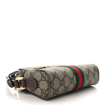 Gucci GG Supreme Monogram Web Mini Ophidia Shoulder Bag Brown 4 of 13