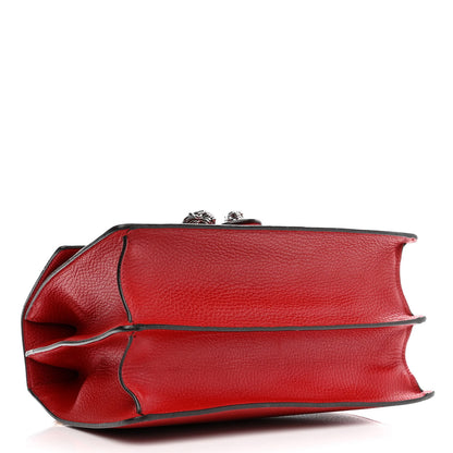 Gucci Dollar Calfskin Crystal Web Medium Dionysus Bamboo Top Handle Bag Hibiscus Red Black Diamond 4 of 14