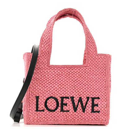Loewe X PAULA'S IBIZA Raffia Font Tote Sunset Pink 1 of 12