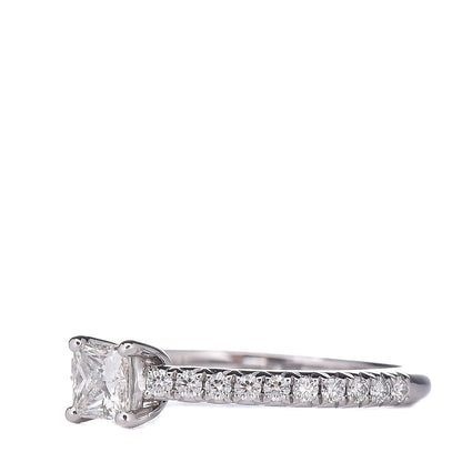 Tiffany Platinum Diamond .30ct Novo Princess Cut Engagement Ring 49 4.75 3 of 6