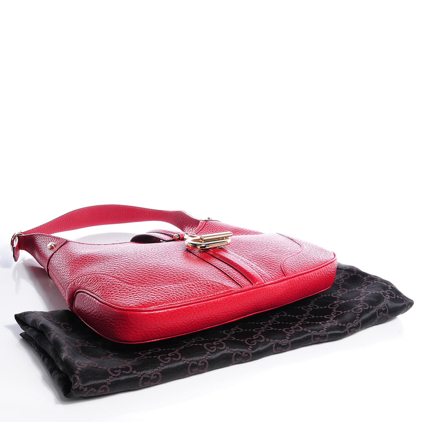 Leather Junco Small Hobo Red
