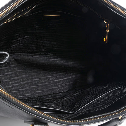 Prada Saffiano Lux Large Double Zip Tote Nero Black 6 of 9