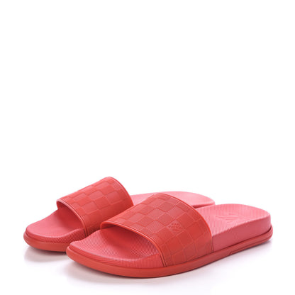 Louis Vuitton Rubber Damier Mens Waterfront Mules 6 Red 3 of 7