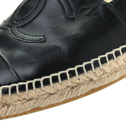 Chanel Lambskin CC Espadrilles 39 Black 11 of 14