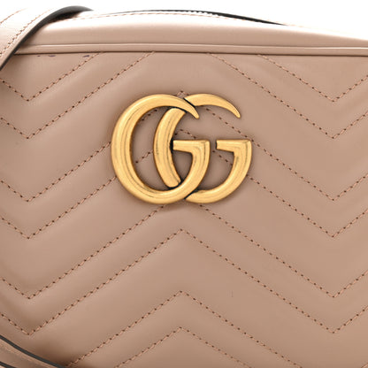 Gucci Calfskin Matelasse Small GG Marmont Chain Shoulder Bag Porcelain Rose 8 of 11