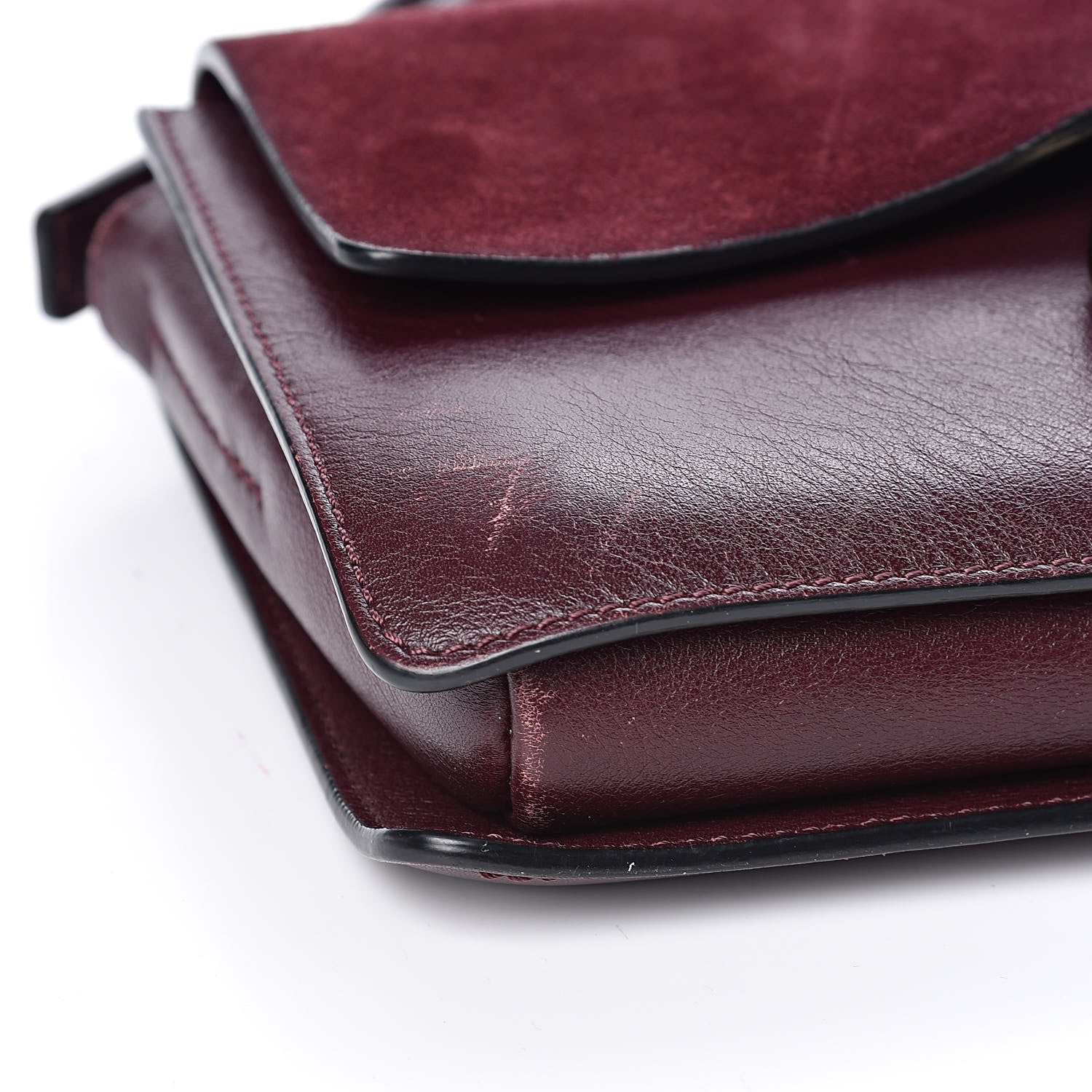 Chloe Suede Calfskin Small Faye Shoulder Bag Plum Purple 7 of 9