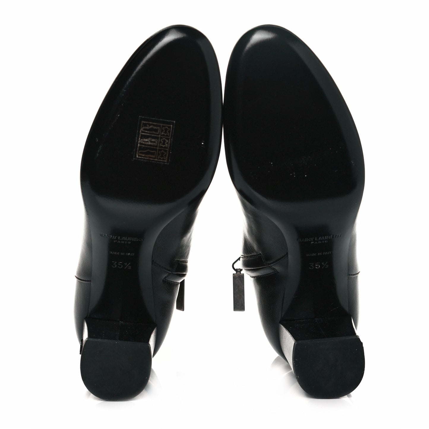 Calfskin Loulou 70 Ankle Boots 35.5 Black