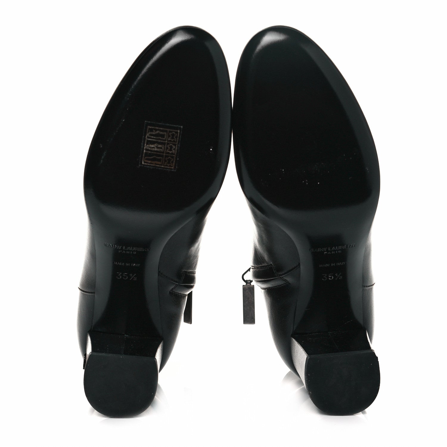 Saint Laurent Calfskin Loulou 70 Ankle Boots 35.5 Black 5 of 8