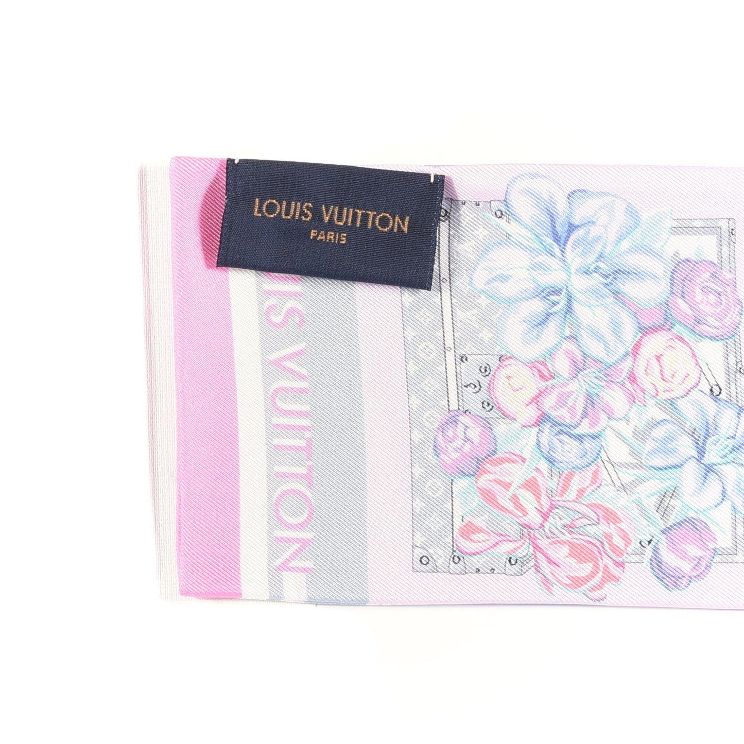 Silk Monogram Malle Fleurs Bandeau Mauve