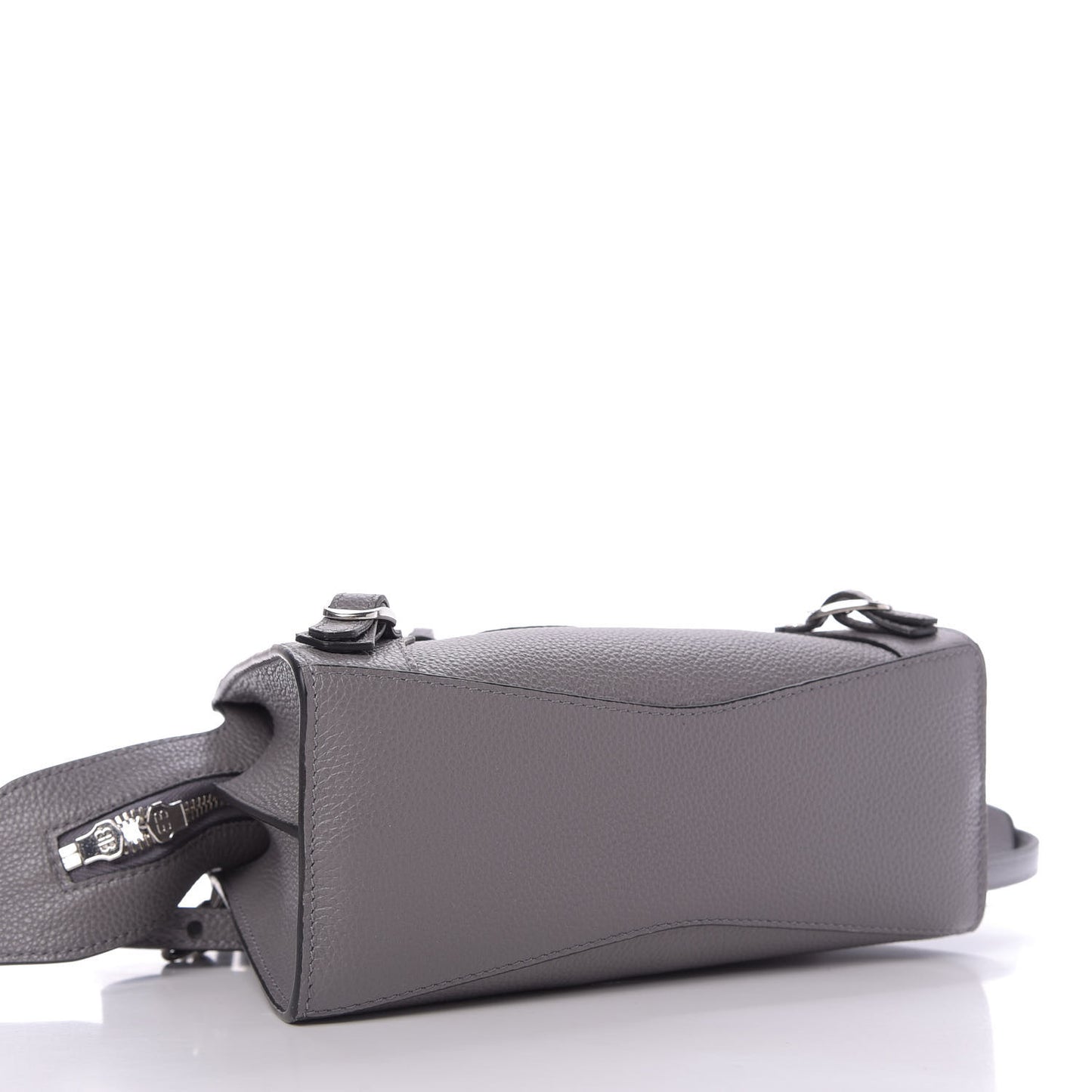 Grained Calfskin Neo Classic Silver Hardware Mini City Dark Grey