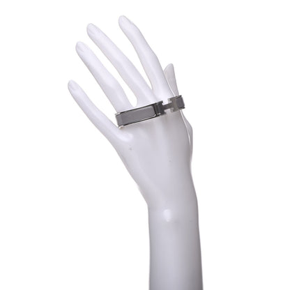 Hermes Enamel Narrow Clic Clac H Bracelet PM Gris Macadam 2 of 5