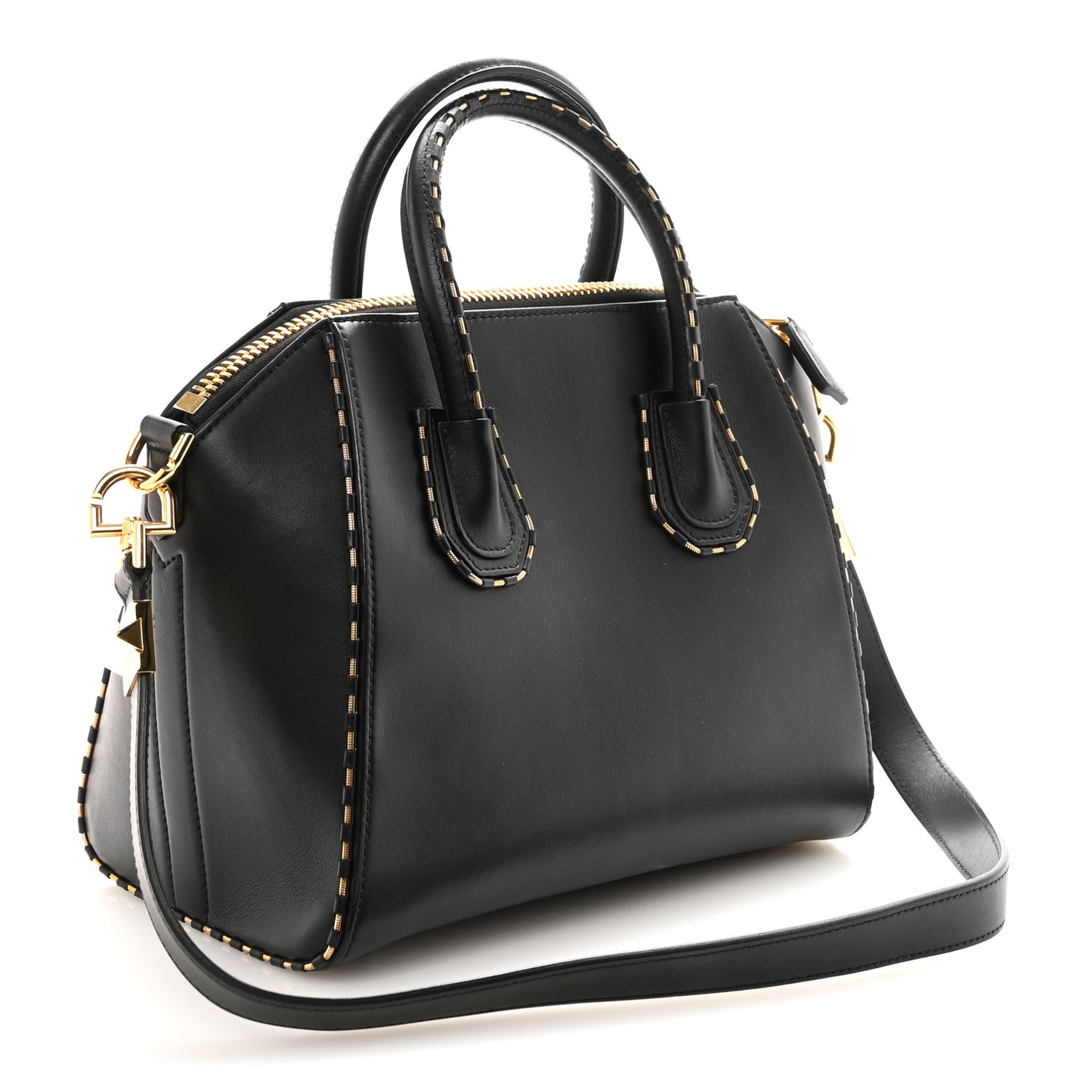 Calfskin Chain Detail Small Antigona Black