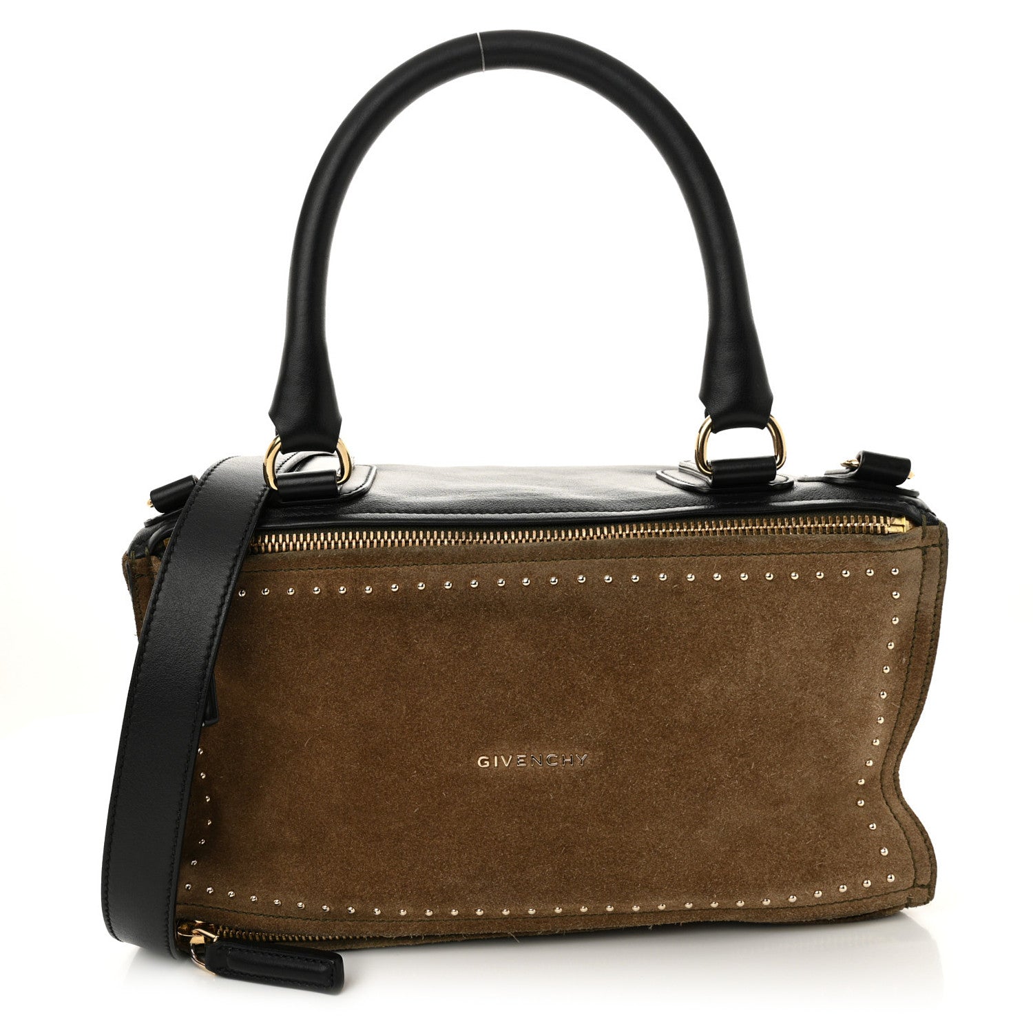 Givenchy Suede Studded Medium Pandora Green 1 of 10