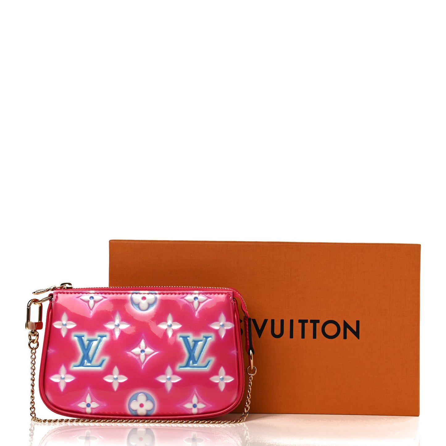 Vernis Valentine Mini Pochette Accessories Fuchsia Neon