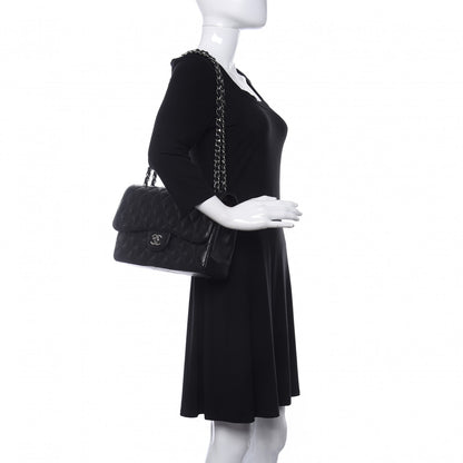 Chanel Caviar Quilted Jumbo Double Flap Black 2 of 10