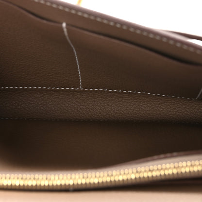 Hermes Evercolor Kelly Wallet To Go Etoupe 5 of 10