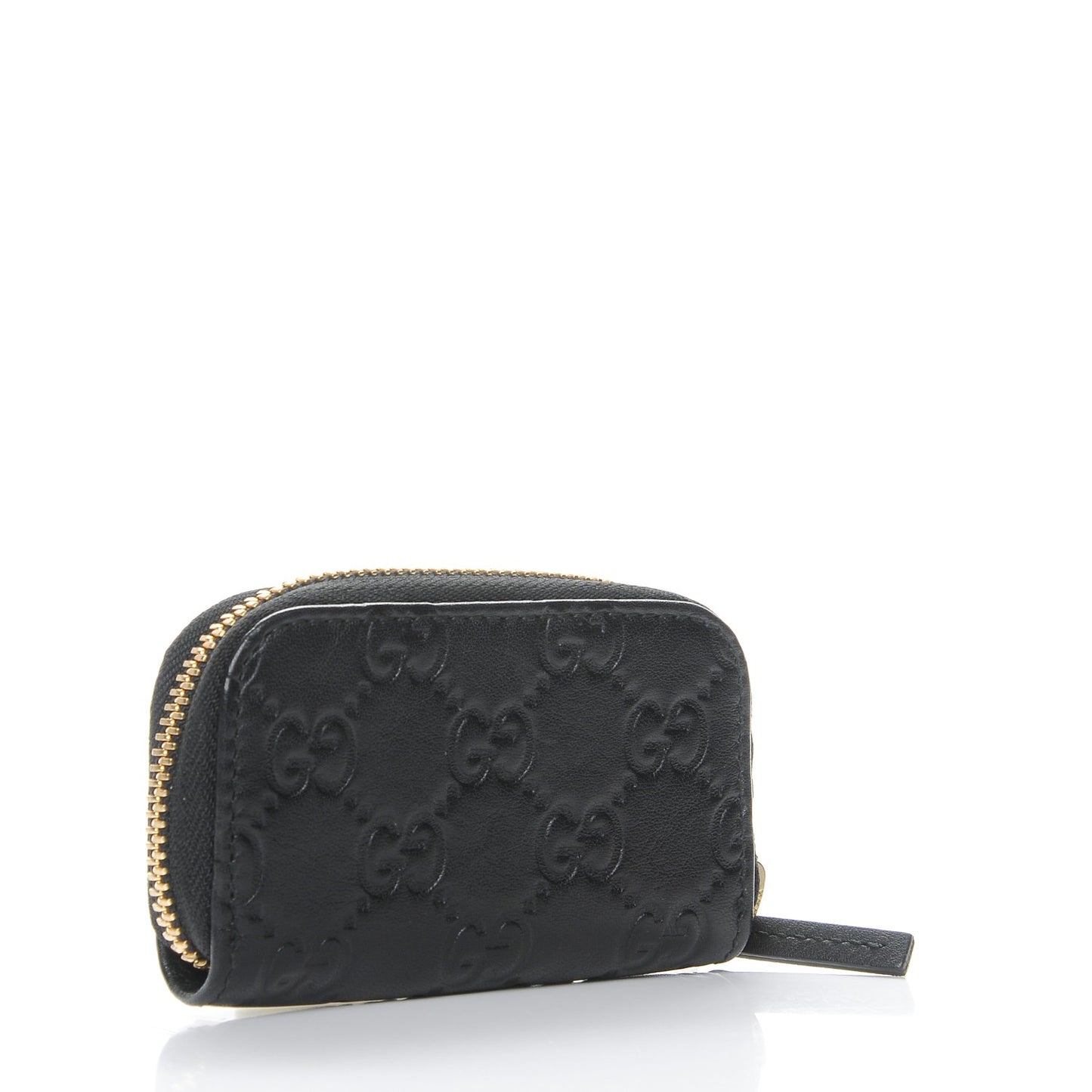 Guccissima Zip Around Coin Purse Wallet Black