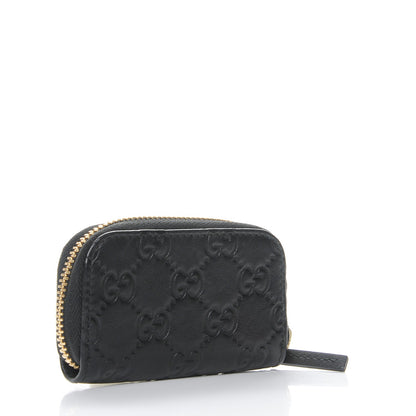 Gucci Guccissima Zip Around Coin Purse Wallet Black 3 of 8
