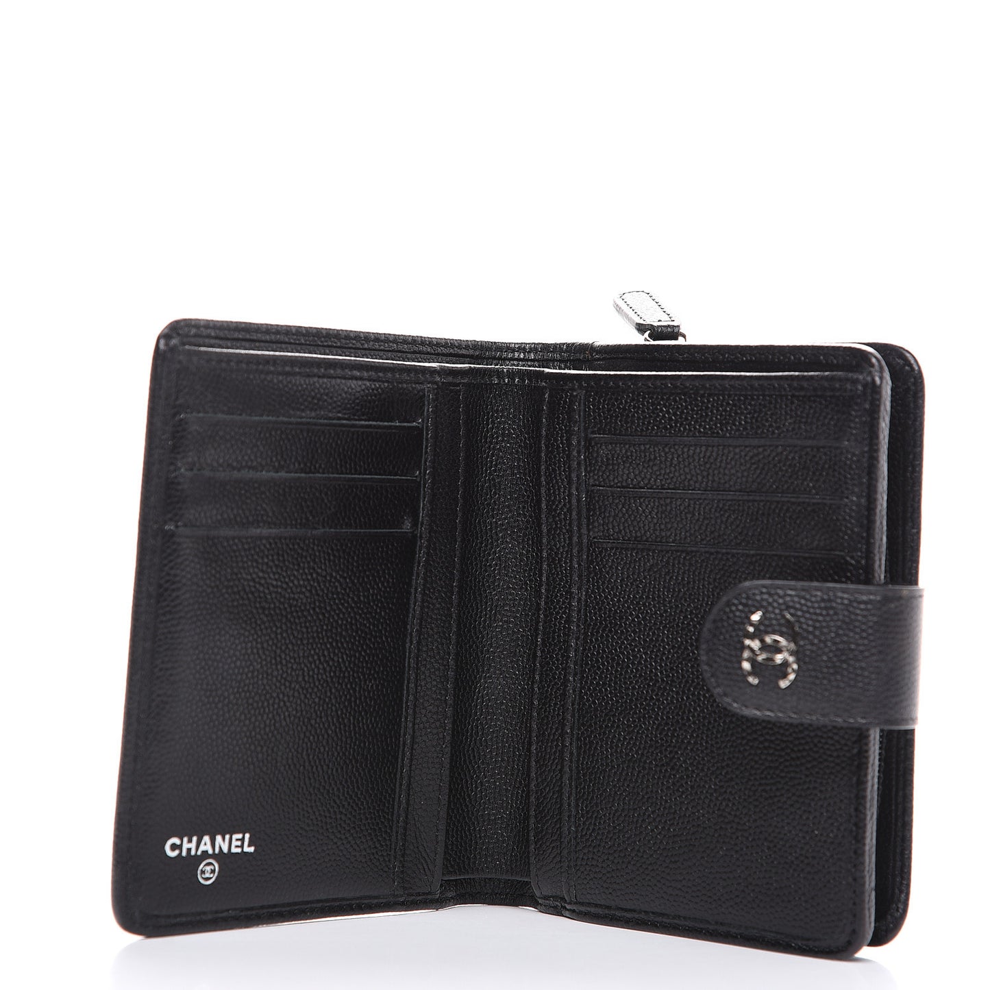 Caviar Sevruga French Compact Wallet Black