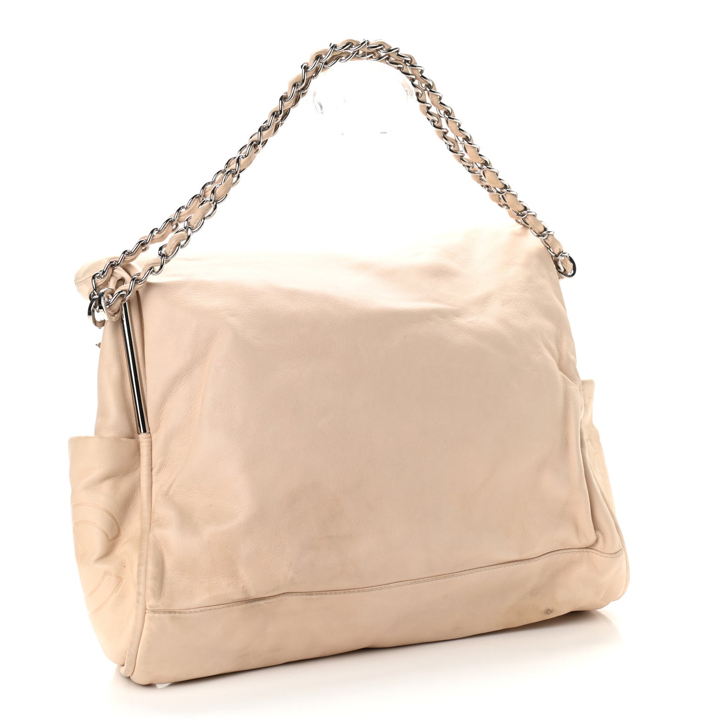 Lambskin Large Ultimate Soft Tote Beige