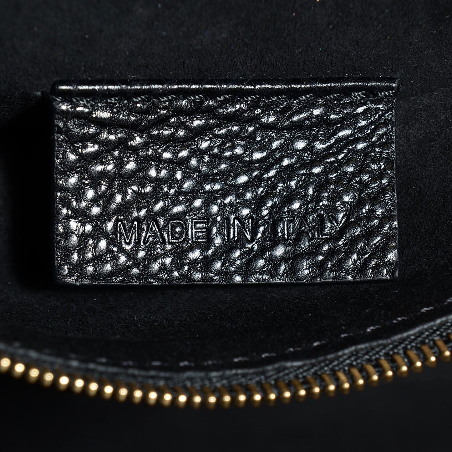 Grained Calfskin Small Heroine Black