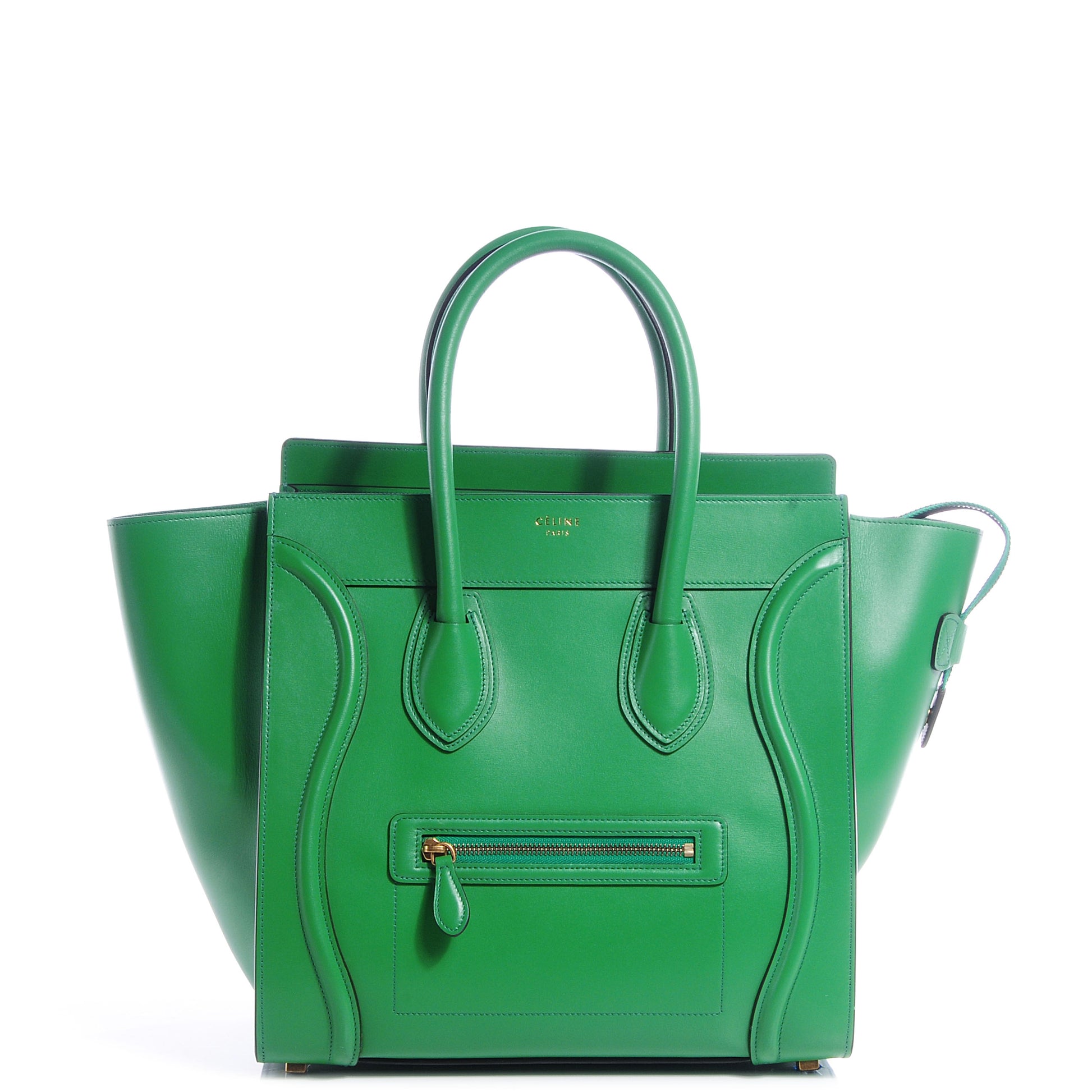 Celine Palmelato Leather Mini Luggage Grass Green 1 of 8