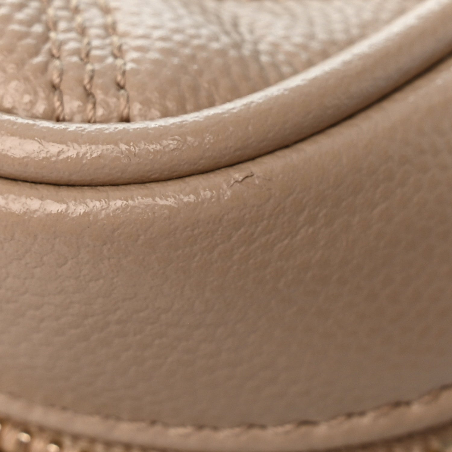 Saint Laurent Grain de Poudre Quilted 80's Vanity Bag Dark Beige 13 of 13