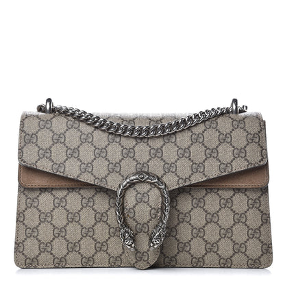 Gucci GG Supreme Monogram Small Dionysus Shoulder Bag Taupe 1 of 11