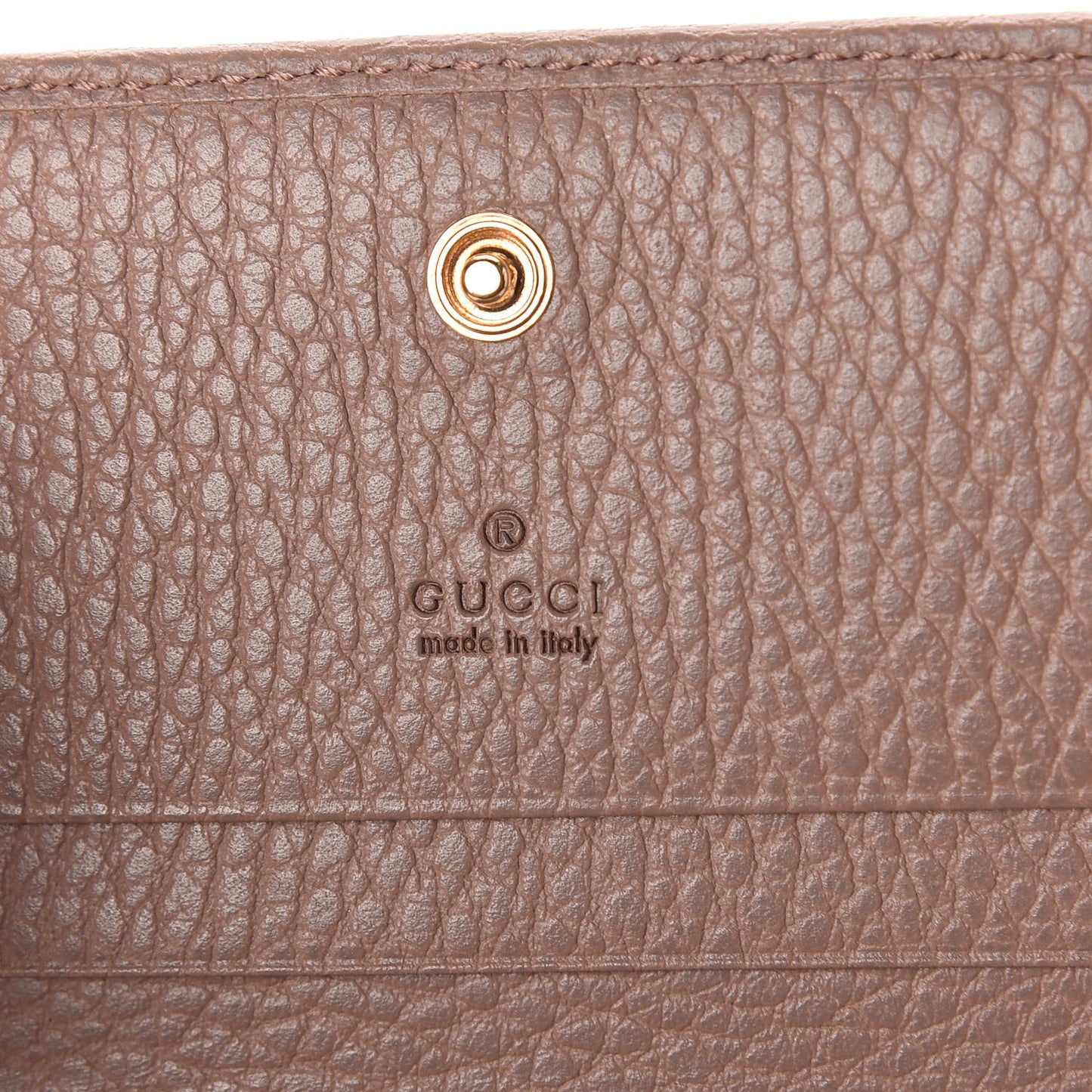 Pebbled Calfskin GG Marmont Card Case Porcelain Rose
