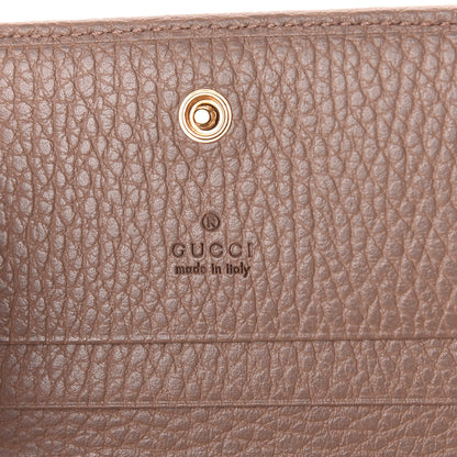 Gucci Pebbled Calfskin GG Marmont Card Case Porcelain Rose 6 of 6