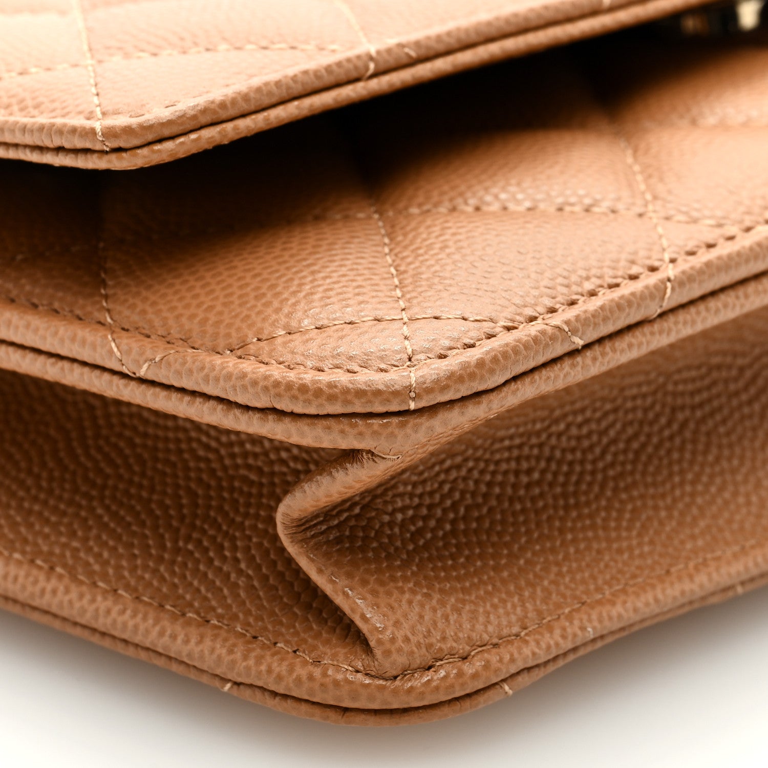 Chanel Caviar Quilted Wallet On Chain WOC Beige 8 of 9