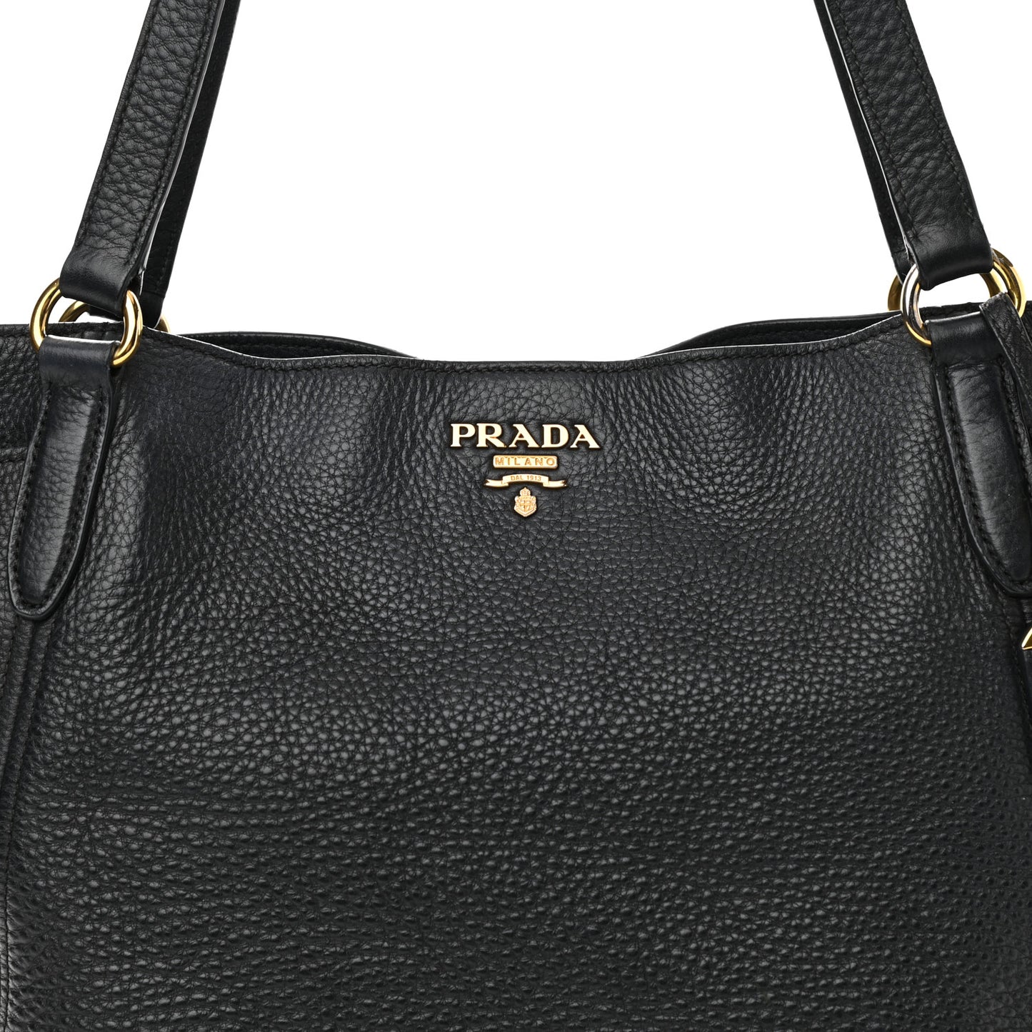 Vitello Daino Side Pocket Tote Black