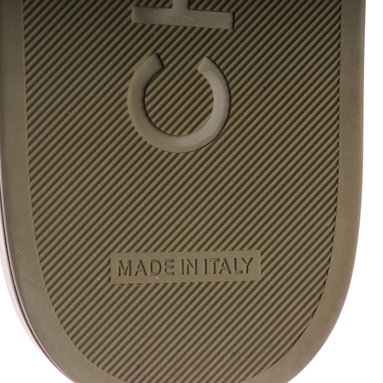 Chanel Lambskin Canvas Chain Flat Sandals 37 Khaki 6 of 8