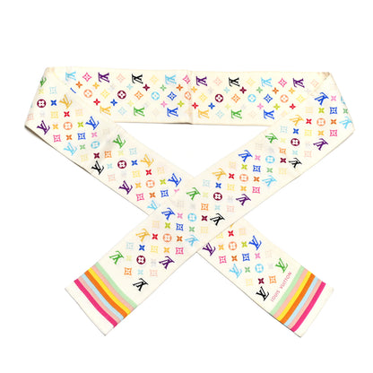 Louis Vuitton Silk Monogram Multicolor Bandeau White 1 of 3