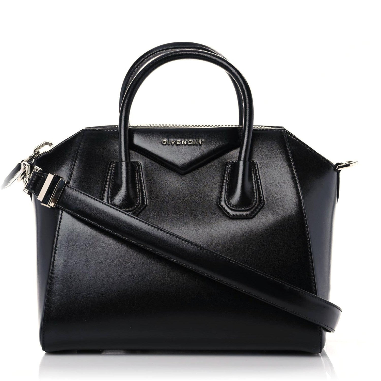 Givenchy Shiny Lord Calfskin Small Antigona Black 1 of 12