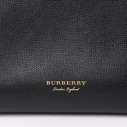 Burberry Grainy Calfskin House Check Medium Banner Tote Black 11 of 11