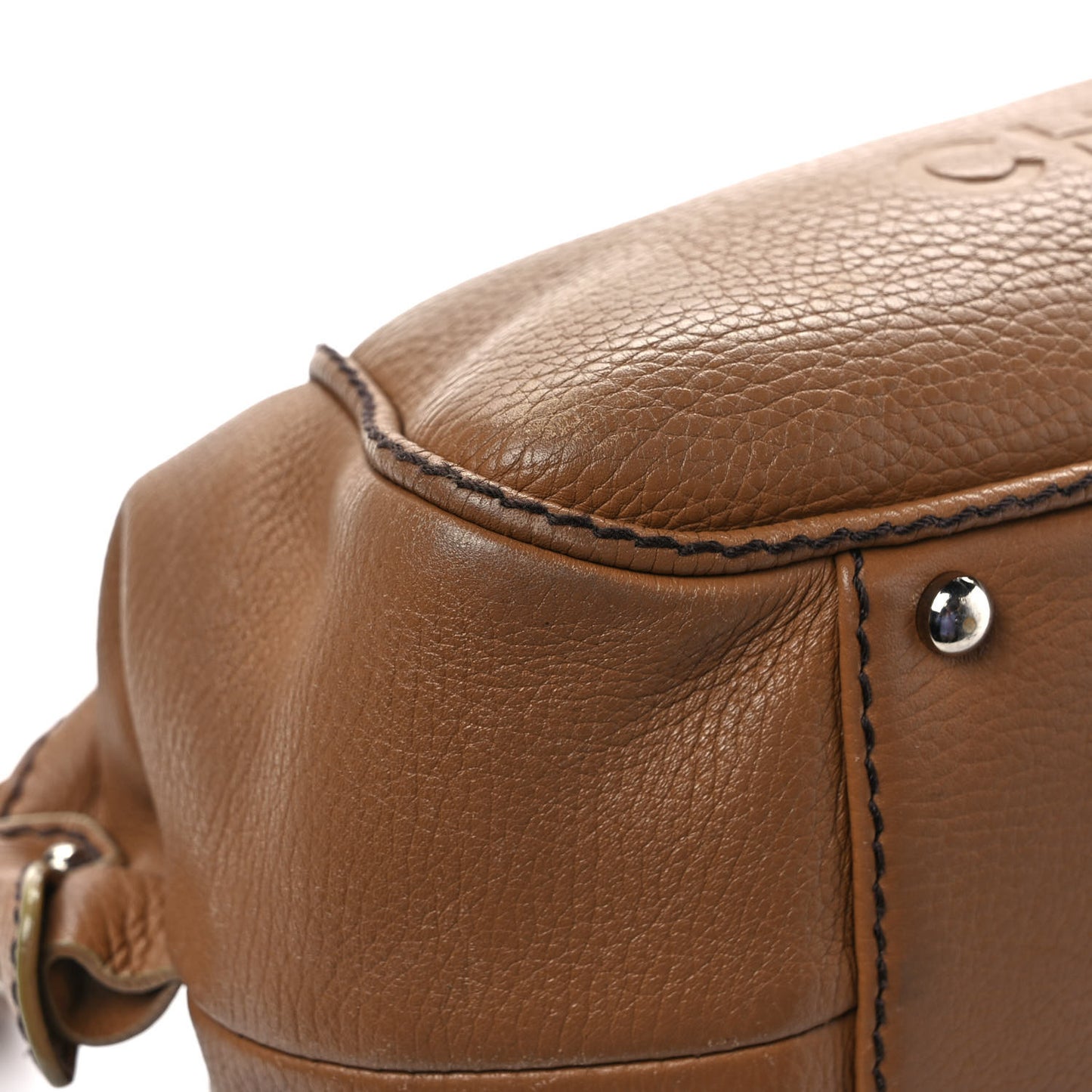 Calfskin Small Tassel Bowler Light Brown