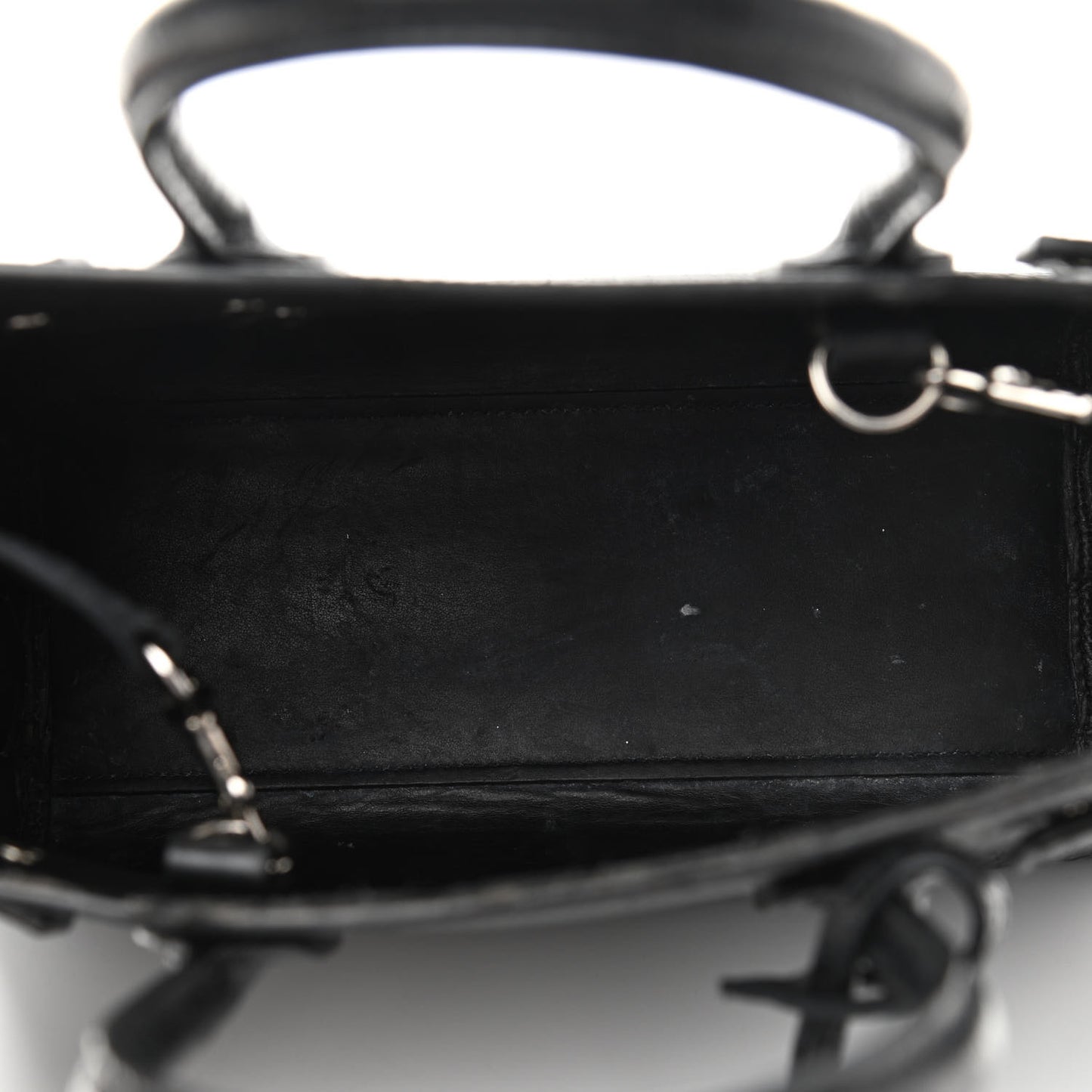 Calfskin Crocodile Embossed Baby Sac De Jour Black