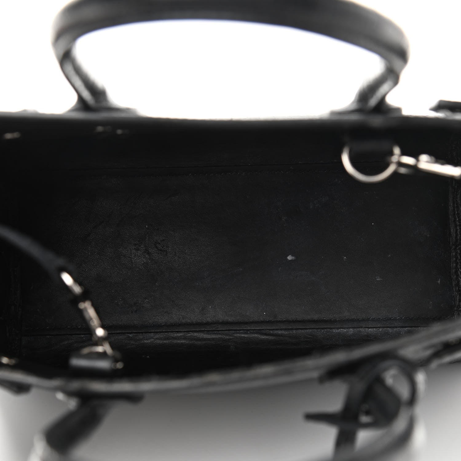 Saint Laurent Calfskin Crocodile Embossed Baby Sac De Jour Black 9 of 28